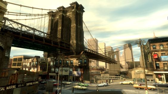 3D model of the Brooklyn Bridge from Grand Theft Auto IV