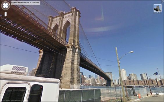 Photo of the Brooklyn Bridge from Google Street View