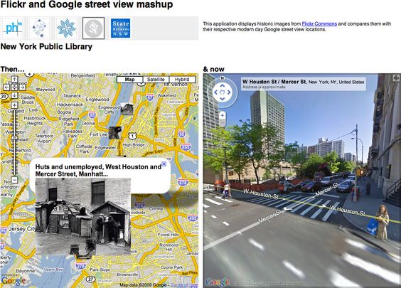 Screenshot of NYPL project New York Then and Now